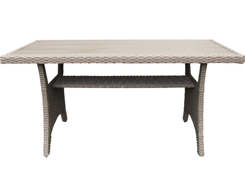 Table de jardin en polyrotin avec espace de rangement