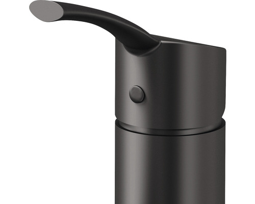 Detailaufnahme einer schwarzen Armatur