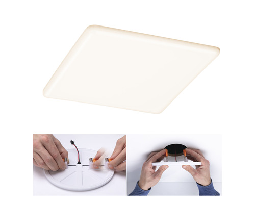 Plafonnier LED carré et exemples d''installation