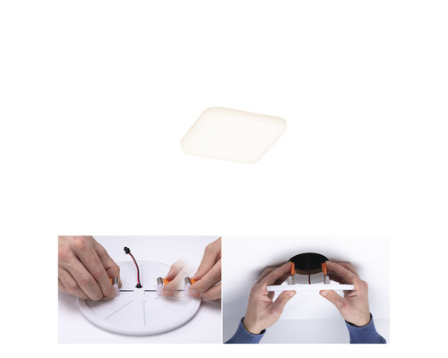 Plafonnier carré et exemples de montage