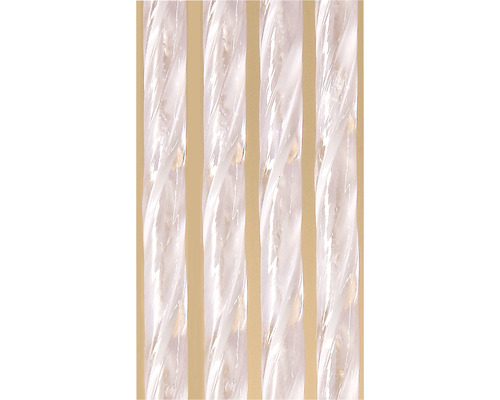 Quatre tiges en plastique transparent avec un design torsadé