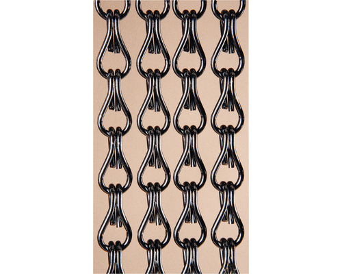 Rideau métallique avec mailles en forme de goutte