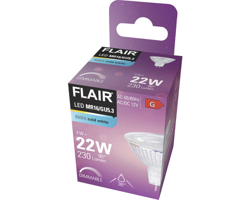 Verpackung einer Flair LED MR16/GU5.3 Lampe