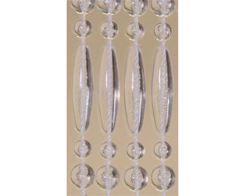 Store à fils décoratif avec des perles de verre transparentes