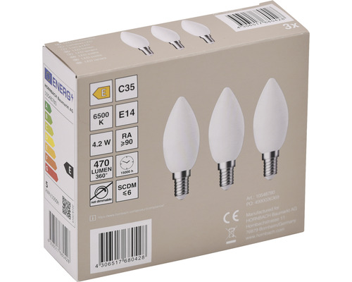 Packung mit drei E14-LED-Kerzenlampen