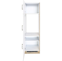 Armoire réfrigérateur Held Möbel pour réfrigérateur encastré 88 Sorrento lxpxh 60x60x200 cm blanc mat démontée tirant réversible (montage à gauche ou à droite)