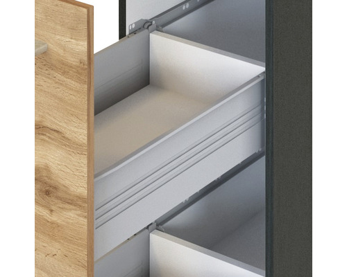 Detailaufnahme von Schränken mit Innenauszügen für Möbel.