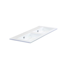 Doppelwaschbecken mit Unterschrank Sanox FROZEN BxHxT 121x42x46 cm Frontfarbe schwarz matt 75735032
