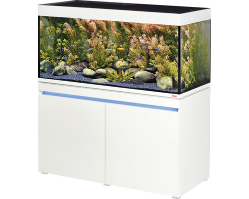 Eheim Aquarium mit Unterschrank, inklusive Dekoration und Fischen
