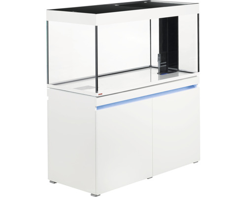 Weißes Aquarium mit Unterschrank für den Innenbereich