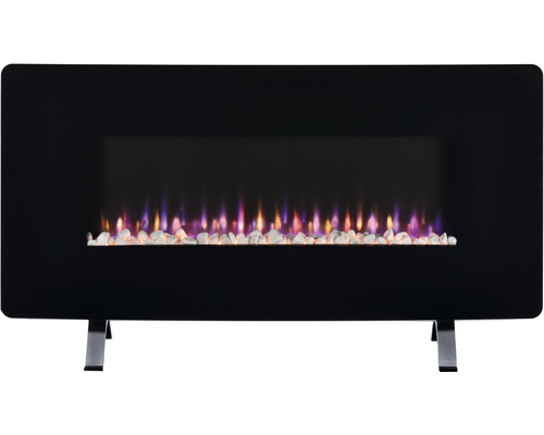 Elektrischer Kamin mit Dekosteinen und Flammeneffekt