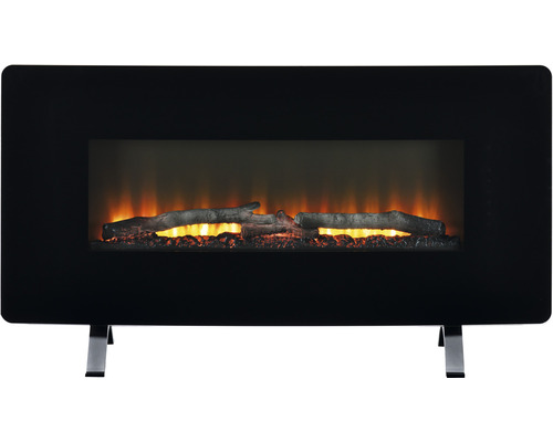 Elektrokamin mit Holzimitat und Flammen