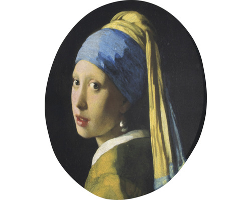 Peinture d''une fille avec une boucle d''oreille en perle