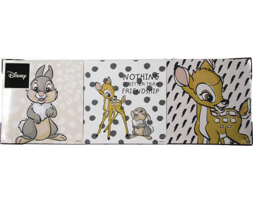 Leinwandbild Disney Bambi Echte Freund 3er-Set 3x 30x30 cm - HORNBACH  Luxemburg