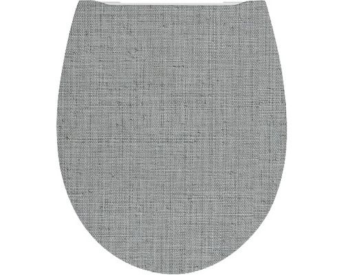 form & style Abattant WC Decor lin gris mécanisme d'abaissement automatique 544256 Abattant de WC avec revêtement en tissu