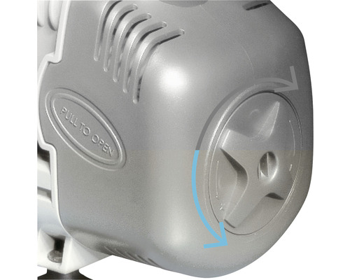 Vue détaillée d''une pompe avec mécanisme d''ouverture