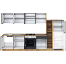 Cuisine complète avec appareils Held Möbel Florenz 330 cm gris mat démontée variante réversible 1109.6293