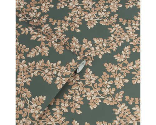 Papier peint à motif de feuilles sur rouleau