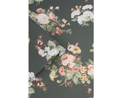 Rouleau de papier peint à motif floral de roses