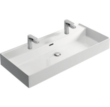 Set de meubles de salle de bains Sanox Maxx XL lxhxp 101 x 183 x 45,5 cm couleur de façade béton anthracite avec vasque céramique blanc-thumb-3