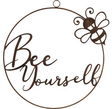 Décoration murale décorative en métal avec l''inscription Sois toi-même et une abeille