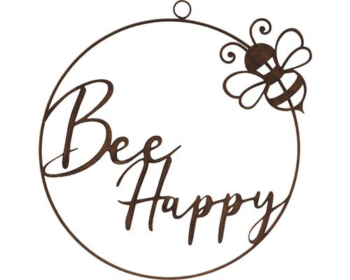 Objet de décoration avec l''inscription Soyez heureux et un motif d''abeille