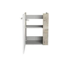 Waschtischunterschrank FACKELMANN Small Bathroom Collection BxHxT 44 x 60 cm x 24,3 cm Frontfarbe weiß hochglanz eiche natur 84658
