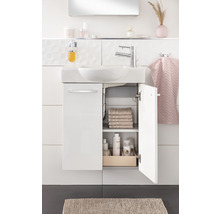 Waschtischunterschrank FACKELMANN Small Bathroom Collection BxHxT 52 x 60 cm x 24,3 cm Frontfarbe weiß hochglanz 84648
