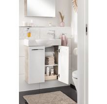 Waschtischunterschrank FACKELMANN Small Bathroom Collection BxHxT 52 x 60 cm x 24,3 cm Frontfarbe weiß hochglanz 84648