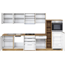 Cuisine complète avec appareils Held Möbel Florenz 330 cm blanc mat démontée variante réversible 1127.6291