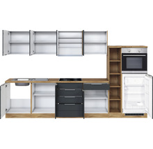 Cuisine complète avec appareils Held Möbel Florenz 330 cm gris mat démontée variante réversible 1124.6293