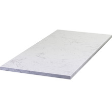 Waschtischunterschrank Sanox Loft BxHxT 121 x 47 cm x 46 cm Frontfarbe schwarz matt mit Waschtischplatte Kunststein weiß 2 Auszüge links