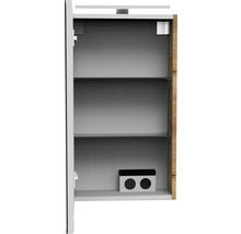 Spiegelschrank FACKELMANN SBC Small Bathroom Collection 400 x 16,2 x 680 mm ast-eiche 1-türig LED links