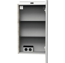 Spiegelschrank FACKELMANN SBC Small Bathroom Collection 400 x 16,2 x 680 mm graueiche 1-türig LED rechts