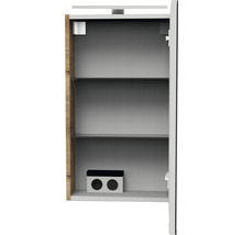 Spiegelschrank FACKELMANN SBC Small Bathroom Collection 400 x 16,2 x 680 mm ast-eiche 1-türig LED rechts