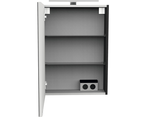 Armoire de toilette ouverte avec étagères pour salle de bain