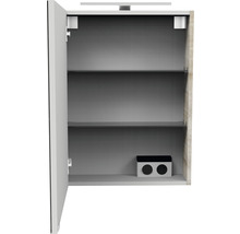 Spiegelschrank FACKELMANN SBC Small Bathroom Collection 500 x 16,2 x 680 mm graueiche 1-türig LED links
