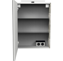 Spiegelschrank FACKELMANN SBC Small Bathroom Collection 500 x 16,2 x 680 mm steinesche 1-türig LED links