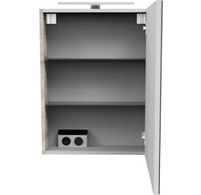 Spiegelschrank FACKELMANN SBC Small Bathroom Collection 500 x 16,2 x 680 mm graueiche 1-türig LED rechts