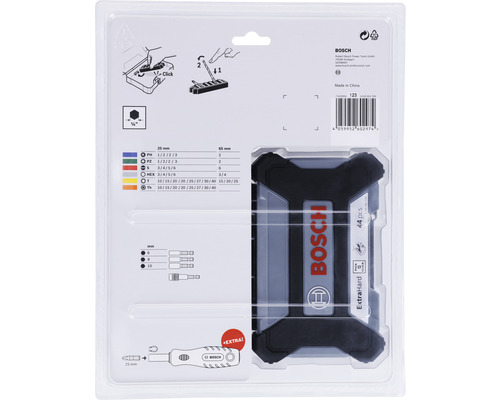 Bosch Extra Hard Schrauberbit Satz mit 44 Teilen