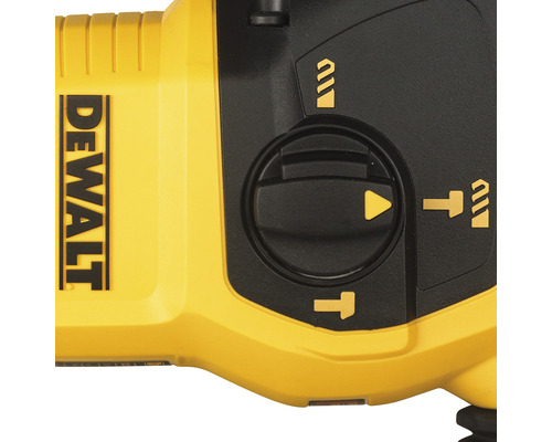 Vue détaillée du marteau perforateur DeWalt avec sélecteur de fonctions