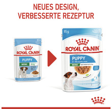 Royal Canin Logo, Welpenfutter Mini für Hunde bis zehn Kilogramm, neues Design
