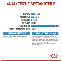 Analytische Bestandteile, Zusammensetzung und Zusatzstoffe pro Kilogramm von Hundefutter
