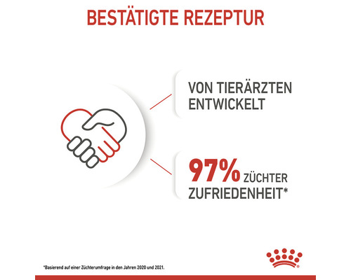 Bestätigte Rezeptur, von Tierärzten entwickelt, 97 Prozent Züchterzufriedenheit