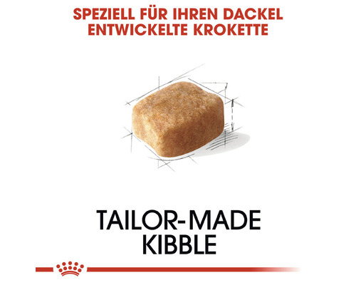 Einzelne Krokette für Dackel Hundefutter
