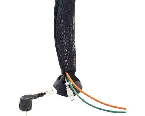 Système de gestion des câbles avec câble d’alimentation et câble USB