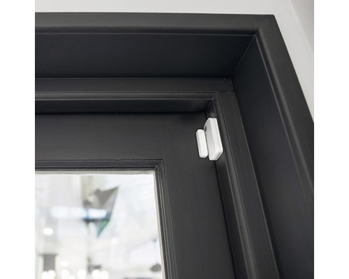 Tür mit installiertem Tür- und Fensterkontakt