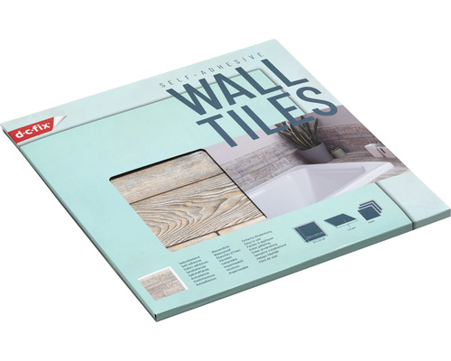 D-c-fix selbstklebende Wandfliesen in Holzoptik, verpackt