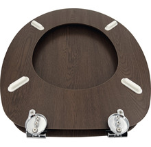 Abattant de WC en bois avec fixation