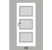 Porte intérieure avec trois découpes rectangulaires